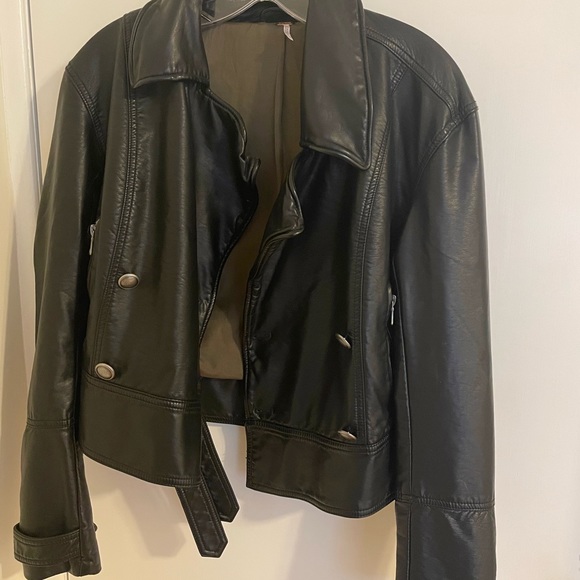 Free People Vegan Leather Motto Jacket - Picture 2 of 5
